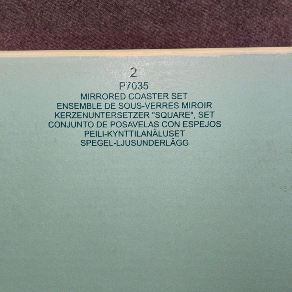 NIB PARTYLITE 2 piece beveled mirrors & Mardi Gras tealight holders. - Picture 5 of 8